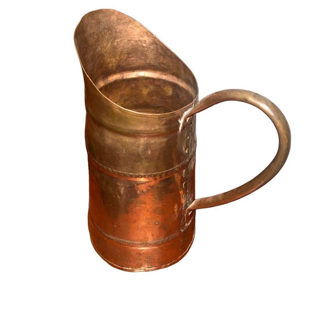 IMAX Antique/Vintage Large Turkish Copper Pitcher Basin With Handle